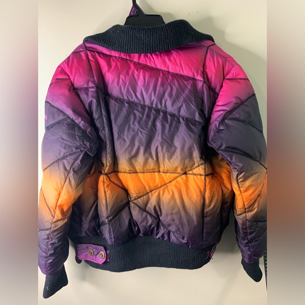 Women’s Medium Vintage Columbia Sportswear Puffer winter snow Jacket ombré - Picture 5 of 7